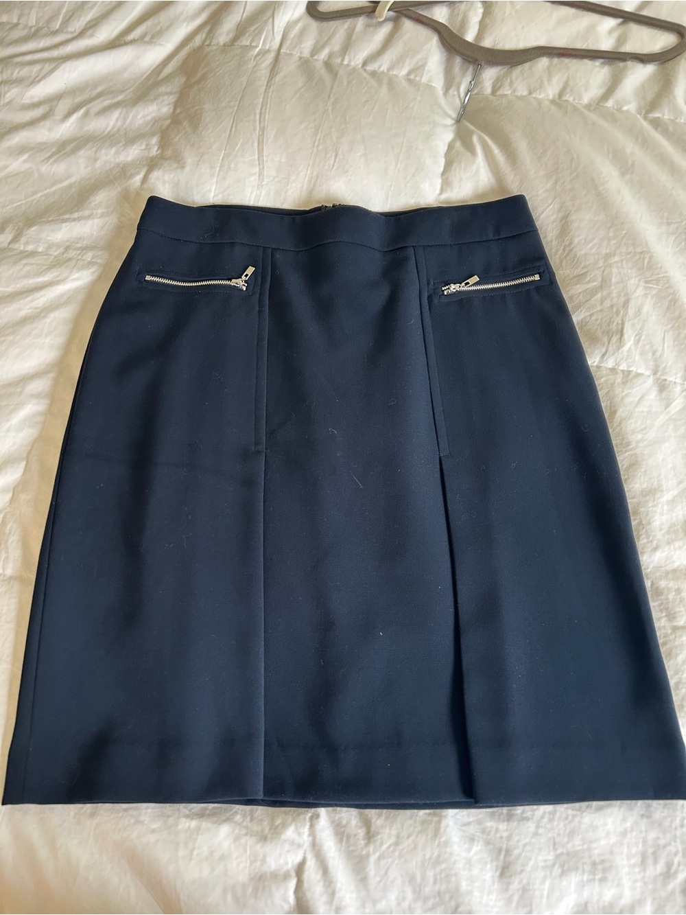 Jones New York Women's Navy Zip-Pocket A-Line Skirt